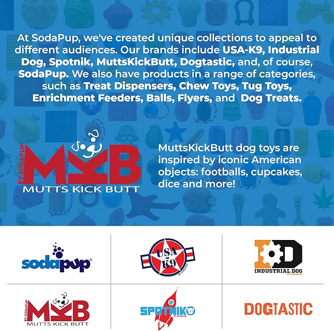 SodaPup MuttsKickButt Colorado Maple Leaf - Durable Dog Chew Toy Made in USA from Non-Toxic, Pet Safe, Food Safe Nylon Material for Mental Stimulation, Clean Teeth, Problem Chewing, Calming