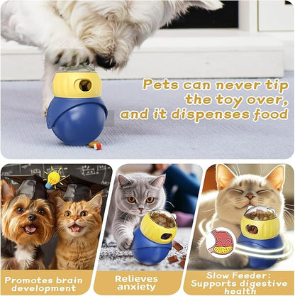 Interactive Dog Toy-Dog Treat Toys/Cat Food Feeder, Pet Indoor Exercise Swinging Nonpareil Feeder for Cats, Dogs