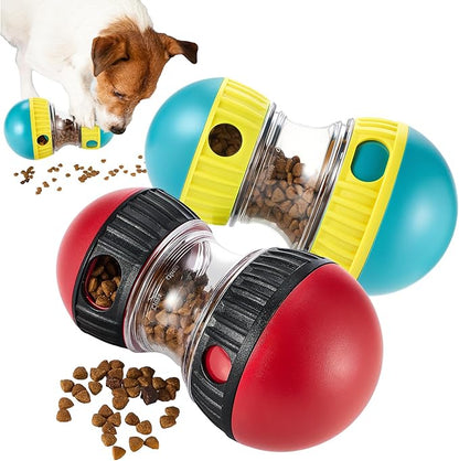 2 Pcs Dog Interactive Puzzle Toys Dog Toy Treat Dispenser Rolling Adjustable Food Dispensing Treat Puppy Feeder Slow Feeding for Training Large Medium Chewers Breed Pet Gift Keep Busy