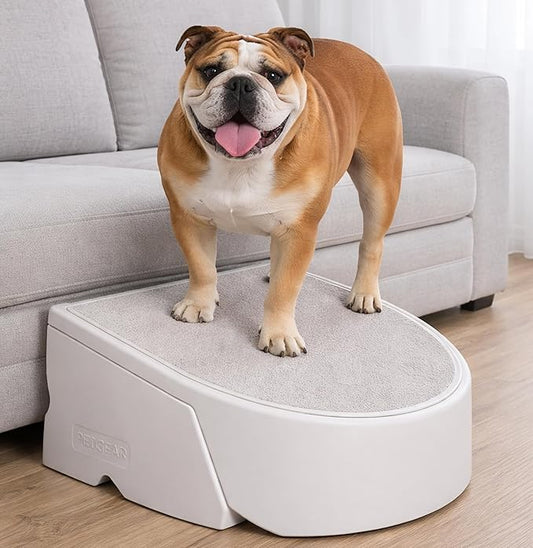 Pet Gear Stramp Stair and Ramp Combination for Dogs/Cats, Easy Step, Lightweight/Portable, Sturdy, Easy Assembly (No Tools Required), Sea Salt