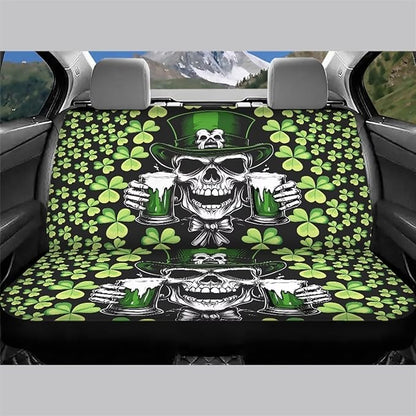 AFPANQZ Saint Patrick Skull Car Back Seat Covers Protector Rear Car Seat Cushion Dust and Scratch Proof Universal Fits Car, Truck, SUV, Van