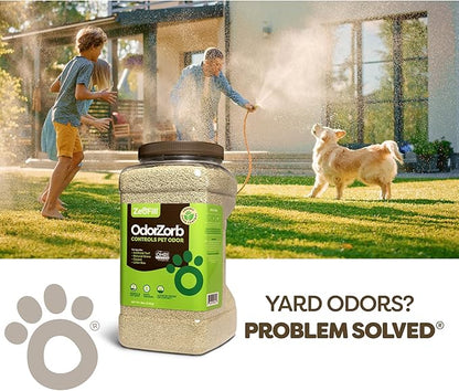 ZeoFill Dog Urine Odor Eliminator for Yards & Artificial Turf – Absorbs & Neutralizes Pet Smells on Grass, Lawns, & Dog Runs | Natural Outdoor Deodorizer Granules | 4 lb