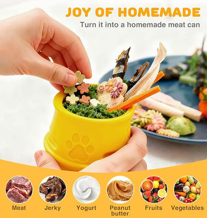 Dog Enrichment Toys, Interactive Puzzle Toys for Dogs - Nature Rubber & Durable Dog Toys, Dog Toys to Keep Them Busy, Slow Feeder - Frozen Dog Treat Toy, Dishwasher Safe, Lemon, M