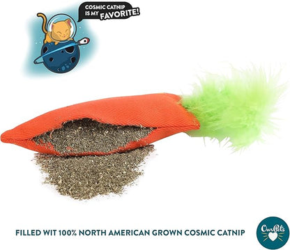 OurPets 100-Percent North American Catnip Filled Carrot Cat Toy 24 Karat