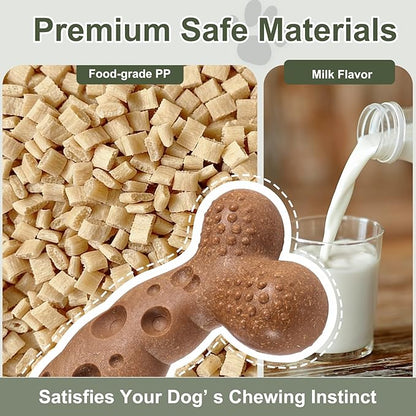 Dog Chew Toy for Aggressive Chewers Dog Bone Toys for Medium Large Dog Breed to Keep Them Busy Milk Flavored