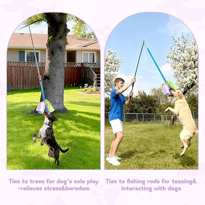 Dog Tug Toy, Bungee Dog Rope Toys, Interactive Tug of War Rope Toys for Training and Playing Games, Puppy Training Pull Toy for Small Medium Dogs