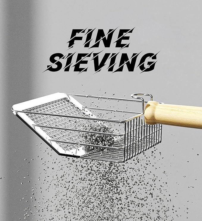 Cat Litter Scoop, Aluminum Alloy Cat Litter Scooper, Cat Litter Picker, Durable and Easy to Clean, Ergonomic Design, Suitable for Cat Litter Box