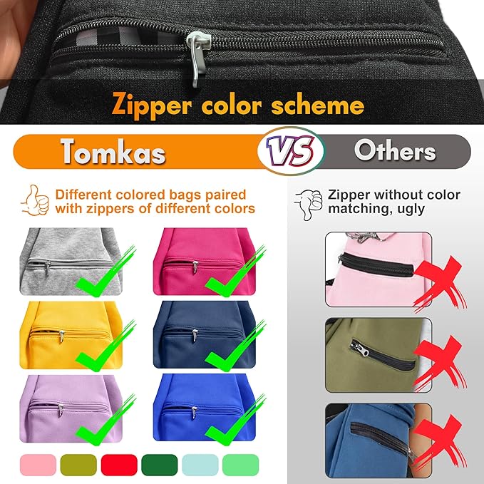 Tomkas Small Dog Sling Carrier - Zipper Pocket & Adjustable Strap - for 3-10 lbs Pets(Light Purple)