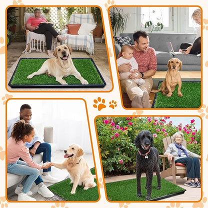 LOOBANI 43.7in x 27.6in Replacement Artificial Grass Puppy Training Pads, Quickly Absorbency Portable Dog Potty Grass, Fit 45x29in Potty Tray(1 Pack)