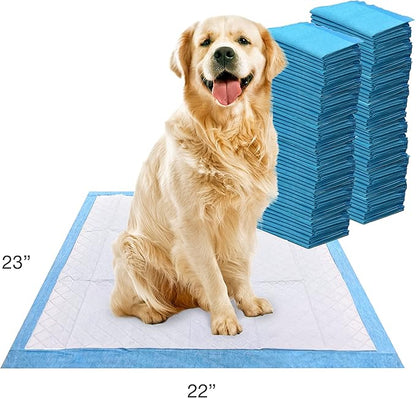 Four Paws Wee-Wee Superior Performance Unscented Pee Pads for Dogs & Puppies, Quilted Leak-Proof Dog Housebreaking Potty Training Floor Protection, 22" x 23", 100 Count
