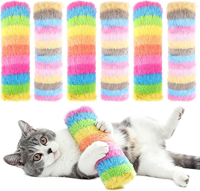 Cat Toys Pillows 6Pcs Catnip Kicker Toys for Cats Promotes Kitty Exercise