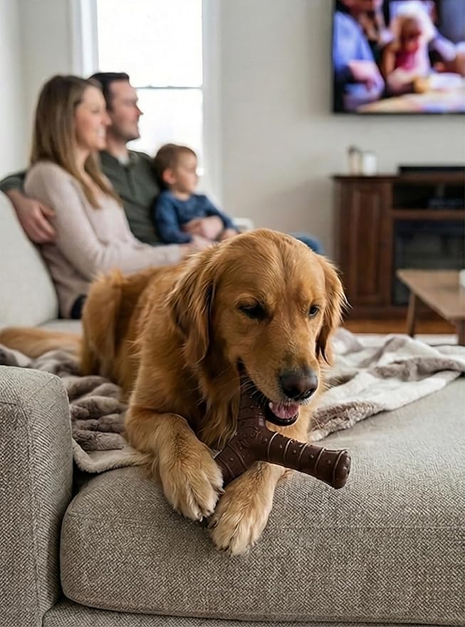 SPOT Bam-Bones Plus Tripod, 8” Bison Flavor – Durable Bamboo & Nylon Fiber Chew Toy for Aggressive Chewers