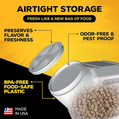Gamma2 Vittles Vault Pet Food Storage Containers - Sealed Dog and Cat Food Storage Container, Fits up to 80lbs, Made in the USA - [14"L x 28"H]