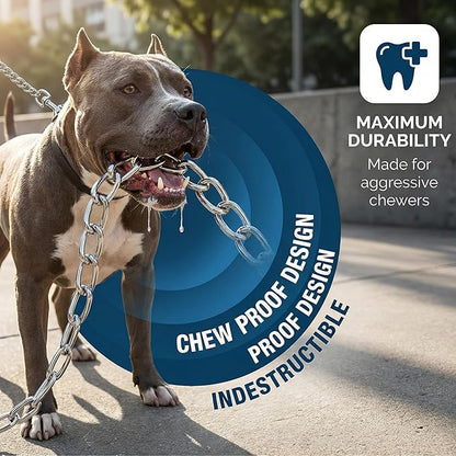CtopoGo Heavy Duty Dog Leash,Metal Dog Chain Leash with Padded Handle for Large & Medium Size Dogs (6 ft. x 3.0 mm (25-120 lbs.))