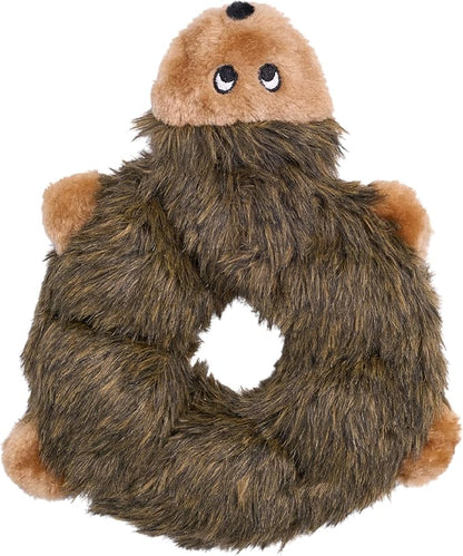 ZippyPaws Loopy - No Stuffing Dog Toys to Keep Them Busy, for Small, Medium, & Large Dogs, Squeaky Pet Toy for Boredom, Unstuffed Chew Toy, Soft Plush Puppy Products, Hedgehog - 10"
