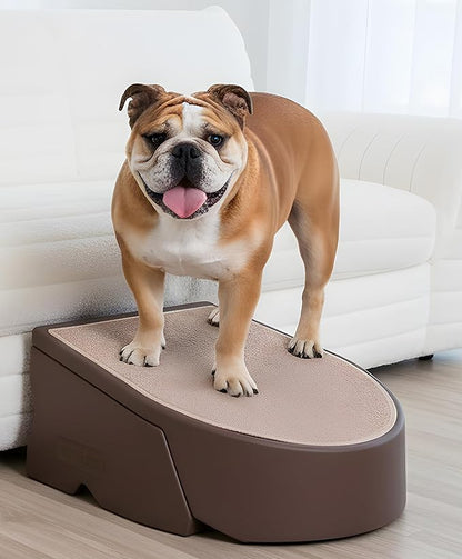 Pet Gear Stramp Stair and Ramp Combination for Dogs/Cats, Easy Step, Lightweight/Portable, Sturdy, Easy Assembly (No Tools Required), Coffee Bean
