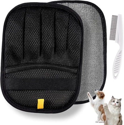 Cat Hair Gloves for Pet Hair Removal，Reusable Cats & Dog Pet Hair Remover Electrostatic Gloves for Pets Grooming,Furniture,Carpet,Car,Couch