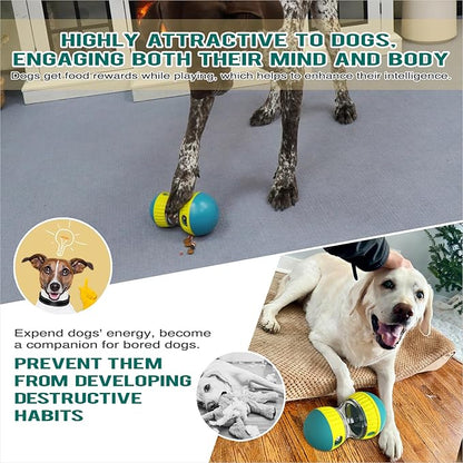 Interactive Food Puzzles Ball for Dogs, Adjustable Treat Dispensing Dog Puzzles Feeder Slow Feeding to Keep Them Busy,Stimulating Dog Toys Suitable Mediu and Larger Dogs（XL Blue）