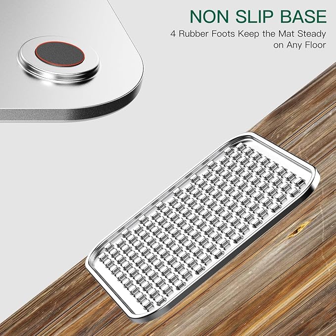 Dual Wall Stainless Steel Large Lick Mat for Dogs & Cats, Chew-Proof Slow Feeder, Anxiety Reducer, Whisker-Friendly for Cats, Non-Slip Heavy Duty Base, Raw Feeding Pad, Dishwasher Safe