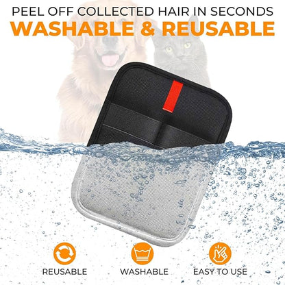 2Pcs Pet Hair Removal Gloves for Cats & Dogs - 2025 New Upgraded, Reusable Efficient Grooming Glove for Pet Hair,Pet Hair Remover Tool for Clothing, car seat, Couch,Carpet.