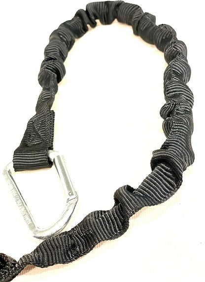 Neewa Racing Tug Line with Bungee for 2 Dogs (2m (6.5ft) - 2 Dogs, Black) - Ideal Lead for Hands Free Walking, Running, Canicross, Bikejoring - This Leash has Handle in the Middle to Allow Dog Control