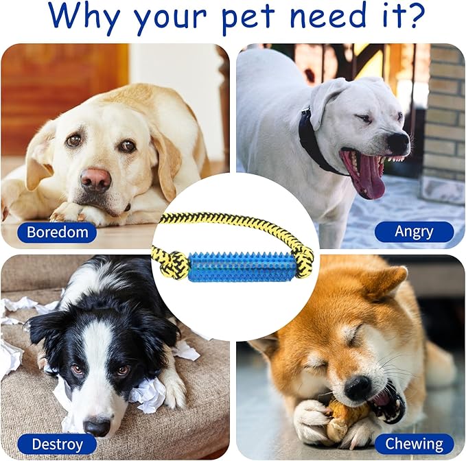 Interactive Dog Toys, Crate Training Aids for Puppies, Puppy Teething Toys,Peanut Butter Dog Food Treat Dispenser Toys (Yellow)