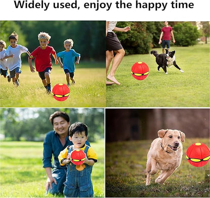 alfyng 2 Pack Flying Saucer Ball for Dogs, Pet Flying Discs Toys, Interactive Dog Disc Saucer Ball Toy, Dogs Games Toys for Medium Large Dogs Pet and Kids Outdoor Sports Exercise No Light