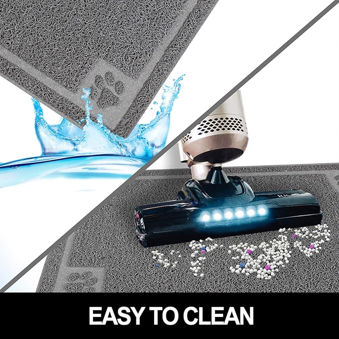 Pet Feeding Mat for Small Dogs and Cats 24" x 16" Flexible and Waterproof Dog Bowl Mat for Food and Water, Easy to Clean Dog Food Mat with Non Slip Backing