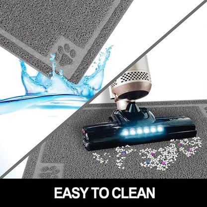 Pet Feeding Mat for Small Dogs and Cats 24" x 16" Flexible and Waterproof Dog Bowl Mat for Food and Water, Easy to Clean Dog Food Mat with Non Slip Backing