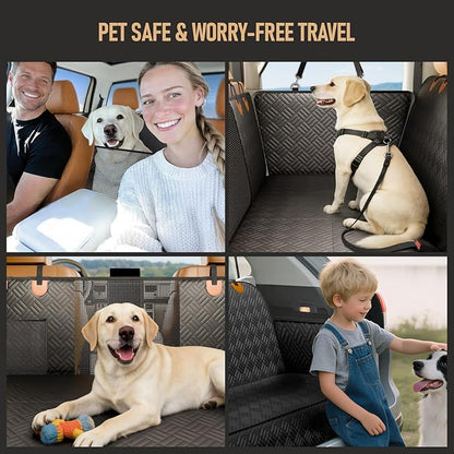 PROZAR Dog Car Seat Cover for Back Seat, Heavy Duty Scratch Proof Pet Back Seat Protector for Cars/SUVs/Small Trucks