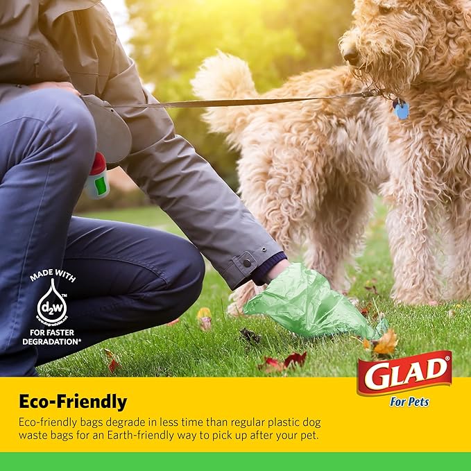 Glad for Pets Dog Waste Bags - 192 Rolls of Lavender Scented Dog Waste Bags, 2880 Bags in Total - Dog Waste Bags for All Dogs, Leak Proof and Strong Dog Poop Bags