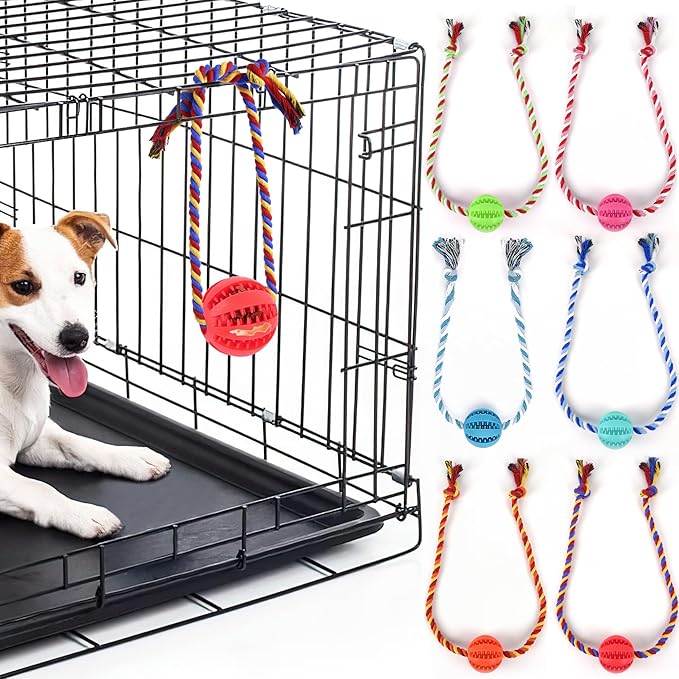 Interactive Dog Toys, Crate Training Aids for Puppies, Reduce Stress Anxiety Peanut Butter Dog Food Treat Dispenser Toys(Red)