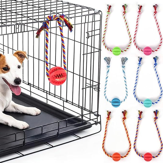Interactive Dog Toys, Crate Training Aids for Puppies, Reduce Stress Anxiety Peanut Butter Dog Food Treat Dispenser Toys(Red)