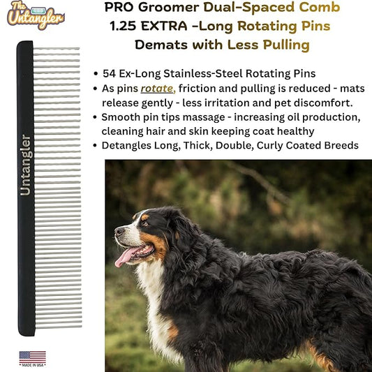 Professional Comb Dual-Spaced with Extra-Long silky smooth teeth