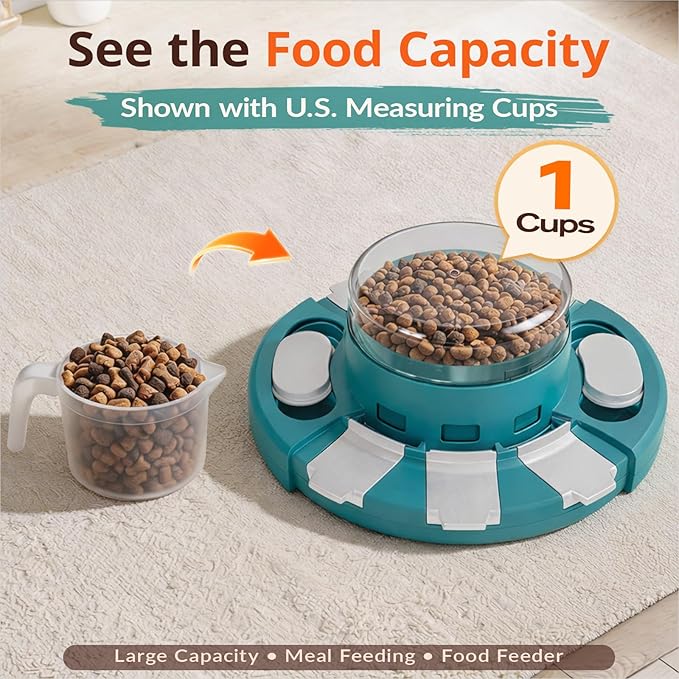 KADTC 2 Levels of Challenge - Dog Puzzle Feeder Toy - U.S. Brand - Design Push-to-Release Treat Dispenser for Small Medium Large Dogs Boredom Buster, Puppy Mental Stimulation Enrichment Puzzles Toys