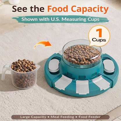 KADTC 2 Levels of Challenge - Dog Puzzle Feeder Toy - U.S. Brand - Design Push-to-Release Treat Dispenser for Small Medium Large Dogs Boredom Buster, Puppy Mental Stimulation Enrichment Puzzles Toys