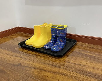 PetLike Boot Tray for Entryway Indoor, Pet Food Mat, 16.7 x 12.8 inch 2 Packs, Waterproof Shoe Tray for Indoor and Outdoor, Multi-Purpose Traysfor Boots, Shoes, Pets, Garden