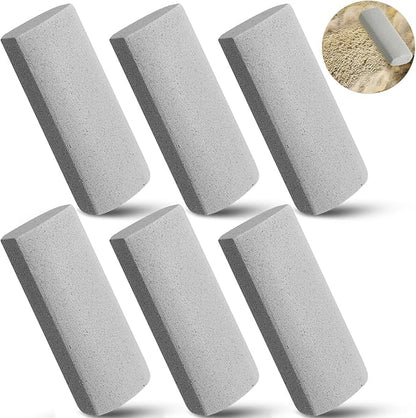 Abbylike 6 Pcs Pet Hair Remover Pumice Stone Reusable Portable Dog Cat Hair Removal Tool Scraper for Carpet,Couch, Bedding, Car Upholstery, Furniture Cleaning (5.3 x 2 x 1.4 Inch,Gray)