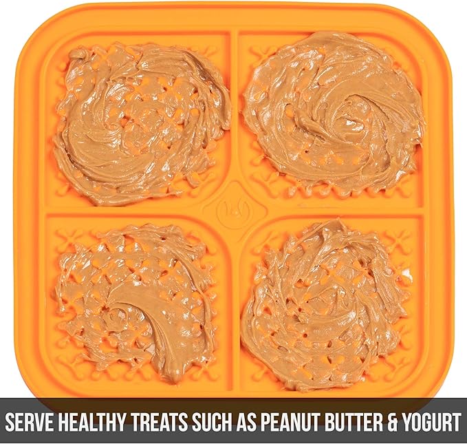 Hyper Pet IQ Treat Lick mat for Dogs, Dog Slow Feeder & Cat Lick mats | Great Alternative to Slow Feeder Bowls & Feeders | Perfect Dog Licking mat, Cat Puzzle & Enrichment Toys