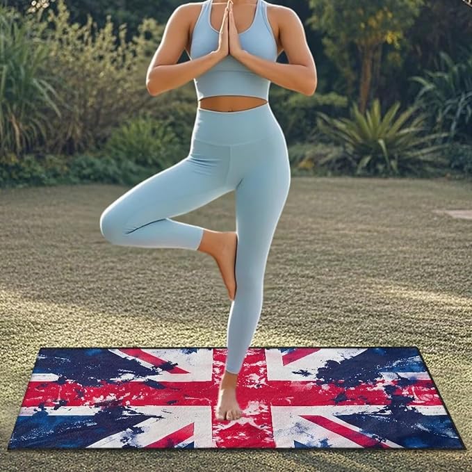 SEANATIVE British Flag Car Towel Seat Covers Auto Seat Towel Protector - Sweat Absorber for Family Road Trips Sports Swimming Hiking, Automotive Seat Protector Car Interior Accessories