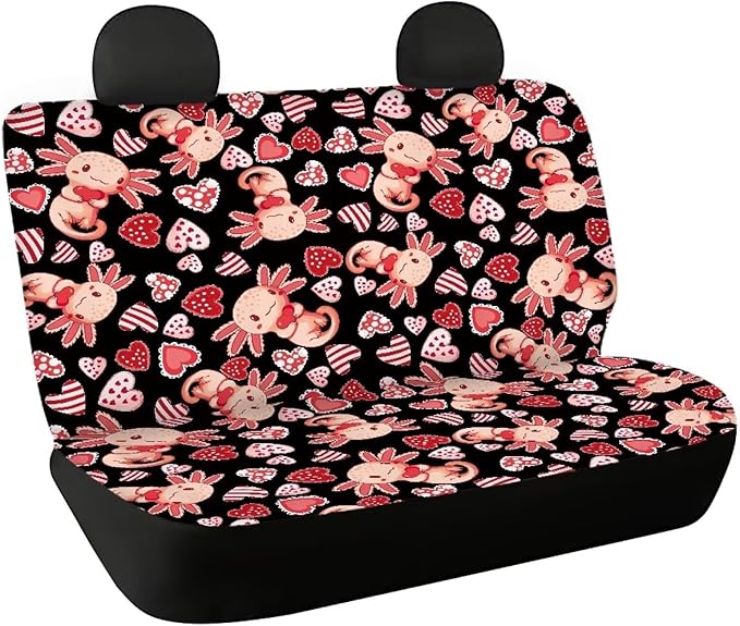 AFPANQZ Axolotl Car Seat Cover for Women Polyester Fabric Protector Accessories Soft Washable Decorations Cloth Backseats Rear Seat Cushion Protection Cream