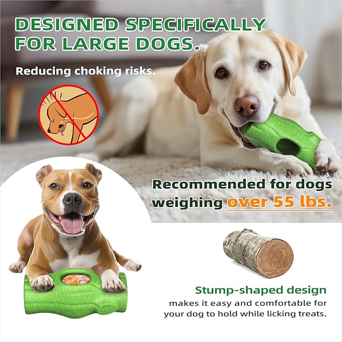 KADTC XXL 3-in-1 Durable Dog Enrichment Toy - Long-Lasting Fillable & Frozen Lick Toy - No-Transfer Freeze & Play -Mess-Free - Ultimate Boredom Buster & Tough Chew Toys for Large Dogs - BPA-Free, Safe