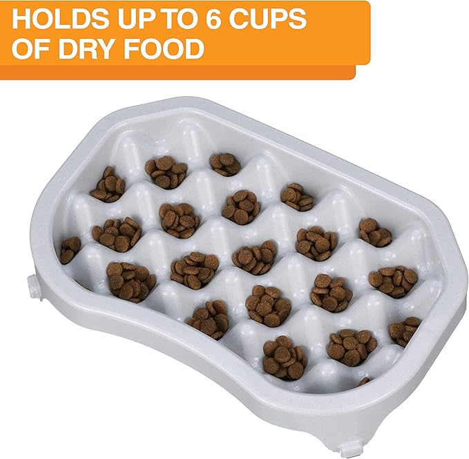 Neater Pet Brands Neater Slow Feeder Dog Bowls, Slows Down Fast Eaters to Help Digestion & Prevent Overeating, Non-Slip Dog Bowl, BPA-Free, Holds 6 Cups of Food for Medium to Large Breed Dogs or Puppy
