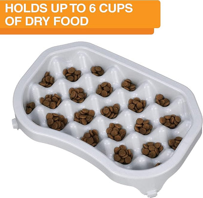Neater Pet Brands Neater Slow Feeder Dog Bowls, Slows Down Fast Eaters to Help Digestion & Prevent Overeating, Non-Slip Dog Bowl, BPA-Free, Holds 6 Cups of Food for Medium to Large Breed Dogs or Puppy