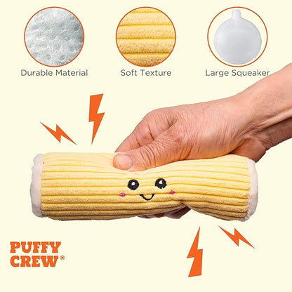 Squeaky Dog Plush Toy, Bakery Bite_Stick Collection, 8", for Small and Medium Dogs (Swiss Roll, Small)