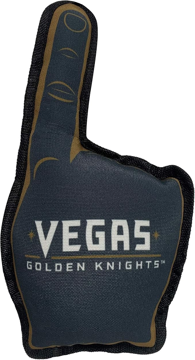 Pets First NHL Las Vegas Golden Knights #1 Fan Toy for Dogs & Cats. Best Tough PET Toy with Inner Squeaker. Number One Premium Dog Toy for Strongest Chewers & Sports Fans, One Size