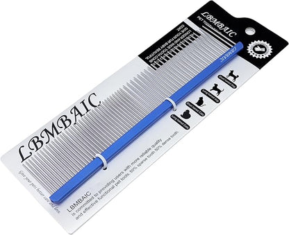 Metal Dog Grooming Comb for Shedding Tangles,Knots,Mats.Dog Combs With Long Wide Tooth for Long Thick Curly Hair Metal Pet Comb for Poodles and Goldendoodles Dematting.7.5INCHES.