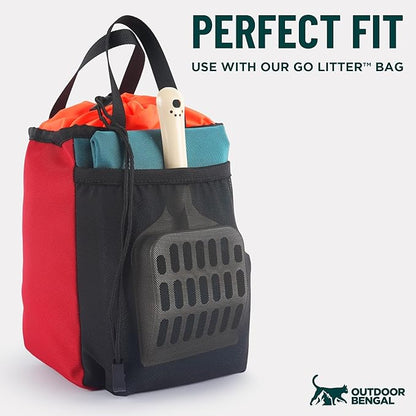 OutdoorBengal Travel Litter Box for Cats Small & Foldable - Non-Stick Portable Litter Box for Cat Traveling, No-Mess, Collapsible Litterbox (Essentials Traveling with Cats by Car, Plane, and Camping)