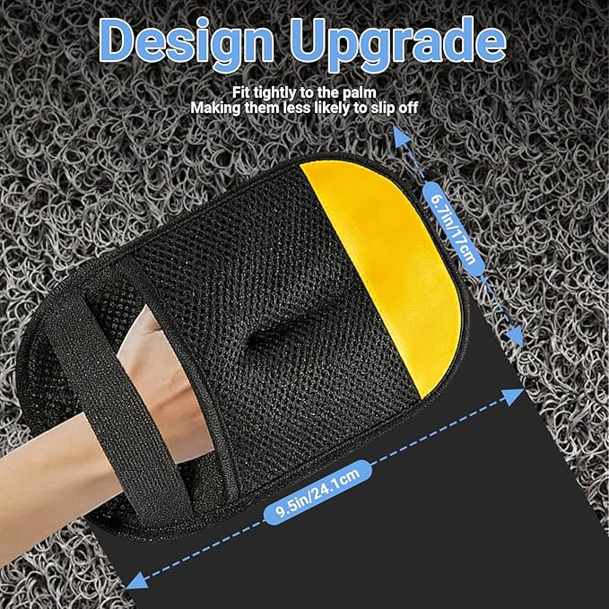 Pet Hair Removal Glove - Dual-Sided Silicone Grooming & Deshedding Glove for Dogs and Cats, Effective Hair Remover for Furniture, Carpet, Laundry and Upholstery