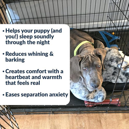 Snuggle Puppy Heartbeat Puppy Toy for Large Breeds, Breed Buddies Collection-Great Dane, Plush Dog Toy with Real-Feel Pulse and Heat Pack for Crate Time, First Nights, and Rest